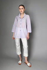 Peter O. Mahler Cropped  Linen Stretch Trousers in White Vancouver. Shop Online or in Store.
