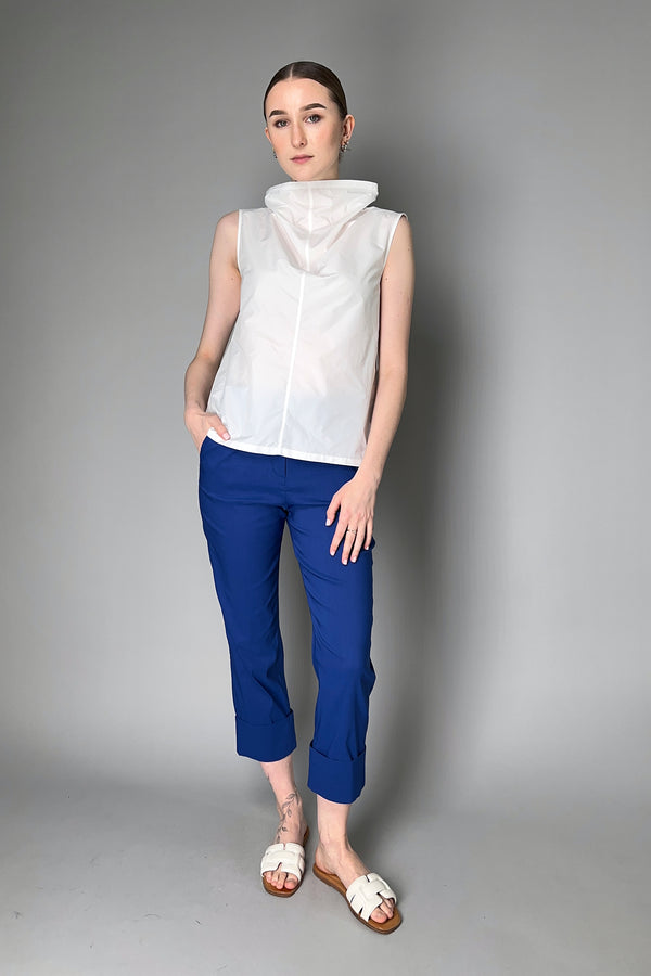 Peter O. Mahler Cropped  Linen Stretch Trousers in  Royal Blue