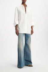 Dorothee Schumacher Casual Cotton Shirt with Pineapple Embroidery on the Back