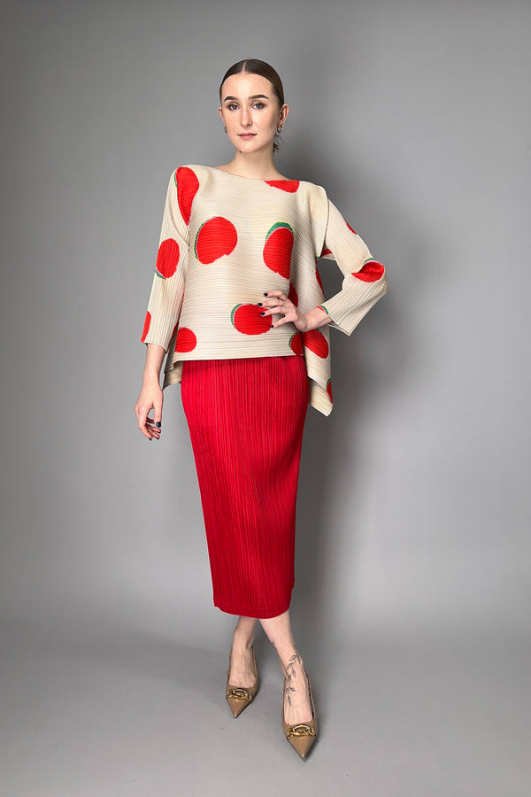 Pleats Please Issey Miyake Thicker Bottoms 1 Skirt in Red Vancouver. Shop Online or in Store.