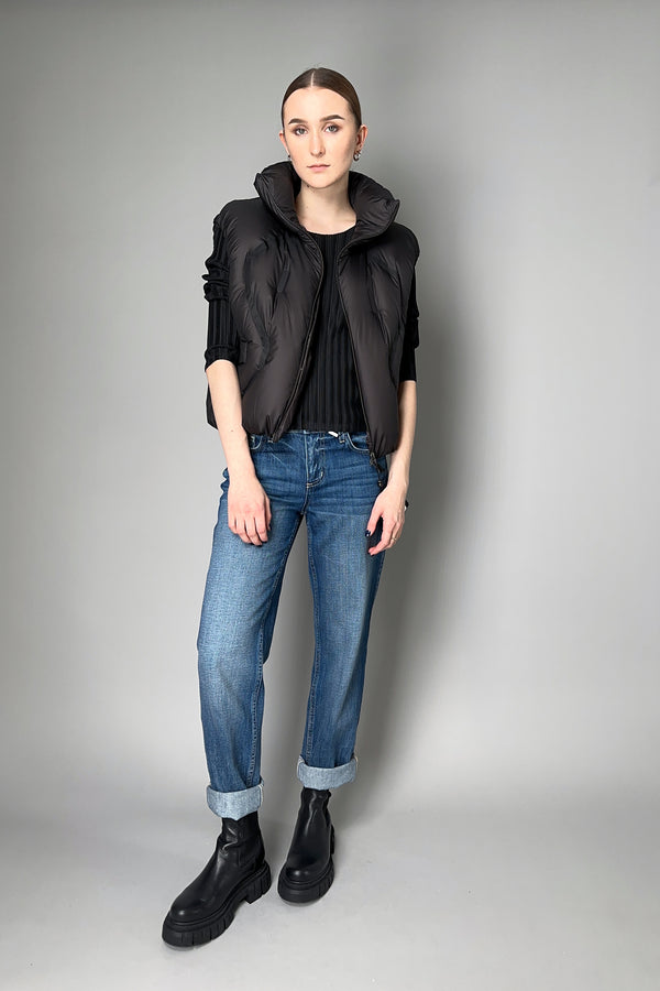 Pleats Please Issey Miyake Rib Pleats Basics Crew Neck in Black Vancouver. Shop Online or in Store. 
