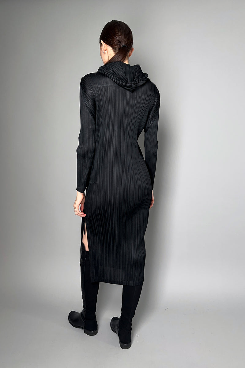 Pleats Please Issey Miyake Monthly Colours September Dress in Black- Ashia Mode- Vancouver, BC