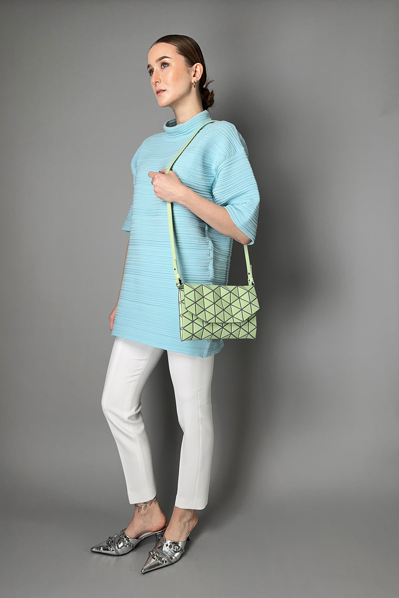 Bao Bao Issey Miyake Tonneau Matte Shoulder Bag in Light Green