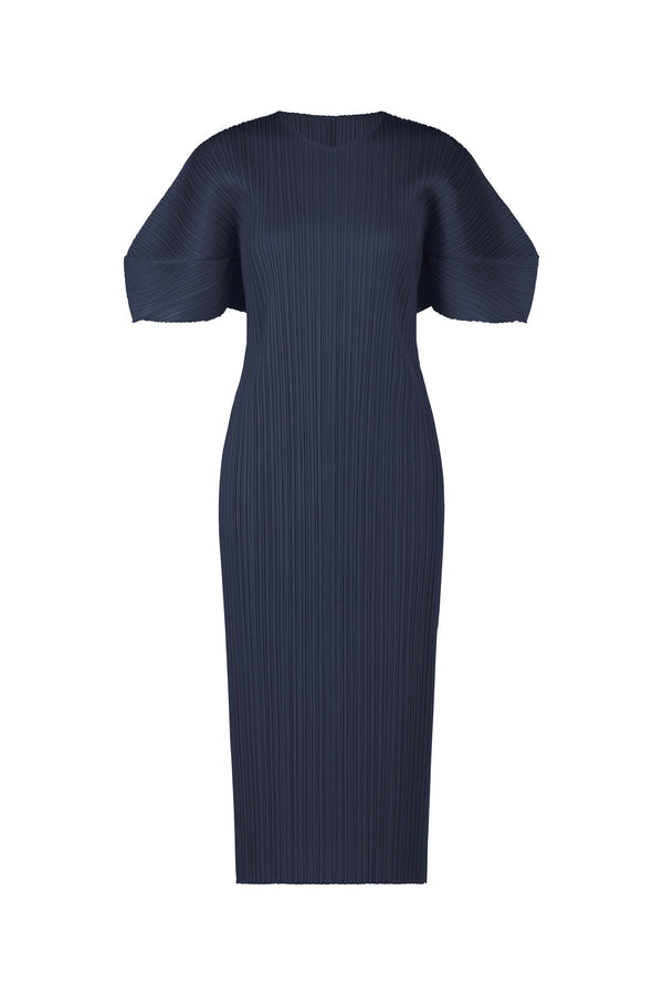 Pleats Please Monthly Colors: August Dress in Dark Navy - Ashia Mode – Vancouver, BC