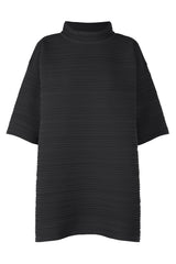 Pleats Please Issey Miyake Crepe Knit Tunic in Black
