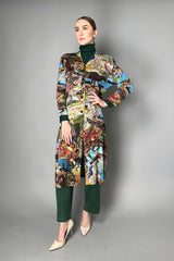 Pleats Please Issey Miyake Aurora Jungle Coat in Multicolour- Ashia Mode- Vancouver, BC