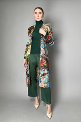 Pleats Please Issey Miyake Aurora Jungle Coat in Multicolour- Ashia Mode- Vancouver, BC
