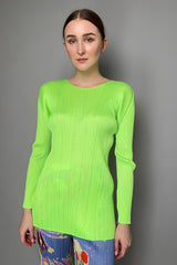 Pleats Please Issey Miyake Monthly Colours September Top in Neon Green- Ashia Mode- Vancouver, BC