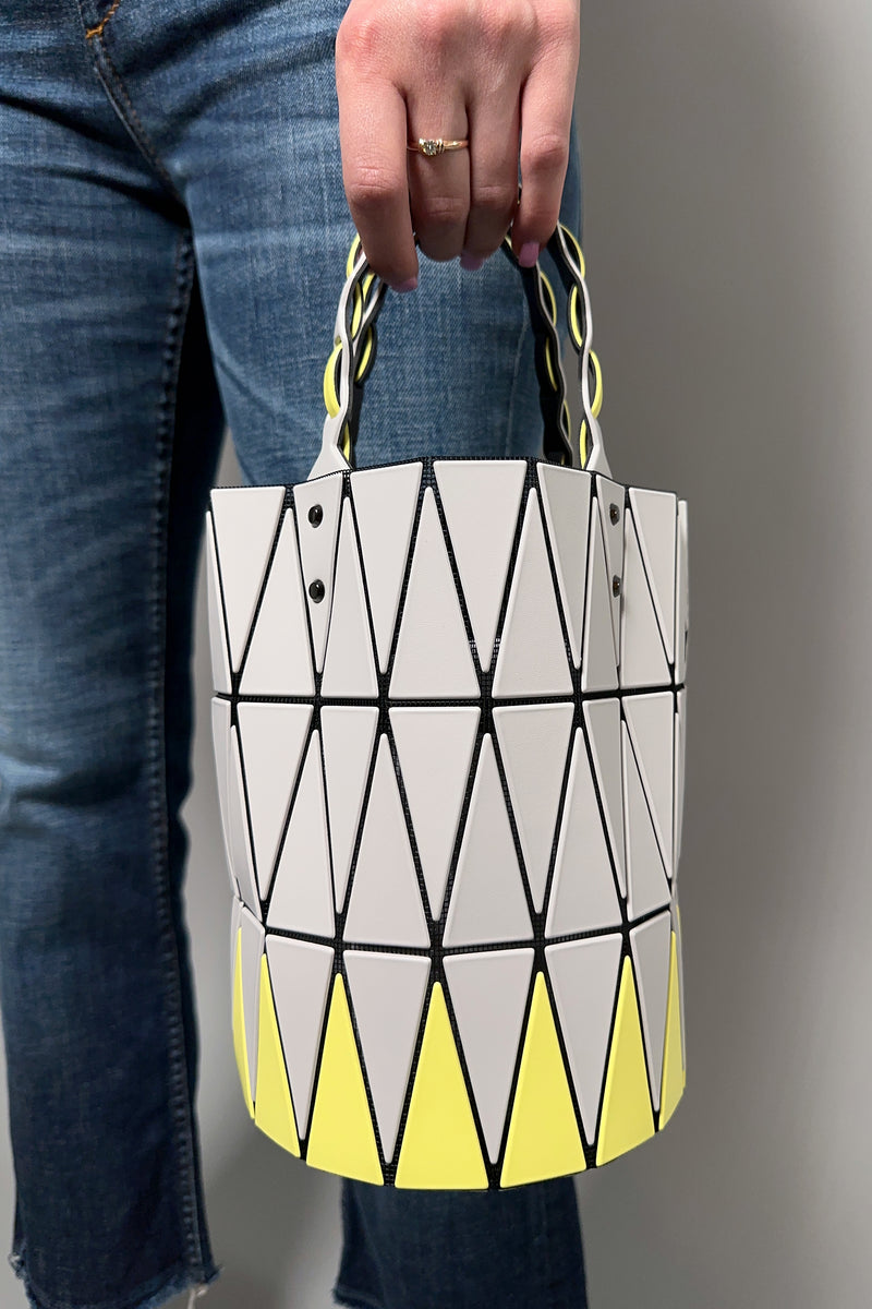 Bao Bao Small Basket Bag in Light Grey and Canary Yellow – Ashia Mode