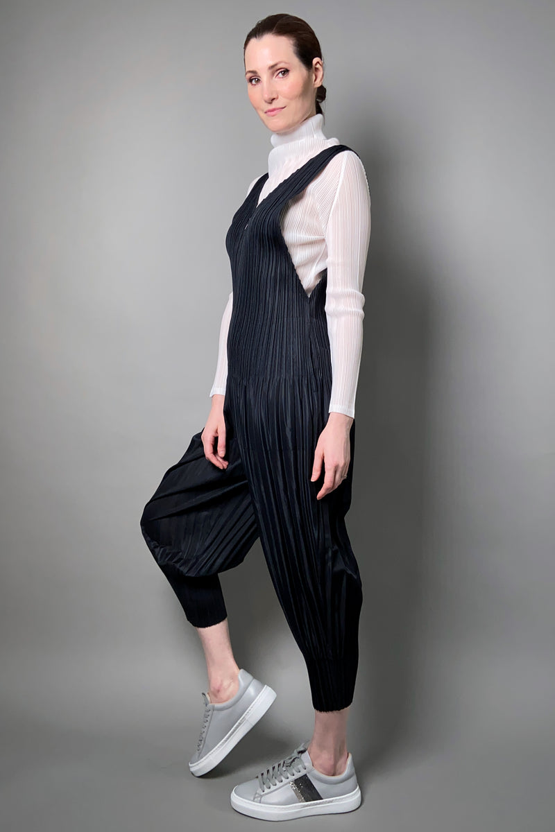 Pleats Please Issey Miyake Fluffy Basics Jumpsuit in Black Pleats Please Issey Miyake Fluffy Basics Jumpsuit in Black