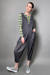 Pleats Please Issey Miyake Fluffy Basics Jumpsuit in Dark Grey Vancouver. Shop Online or in Store. 