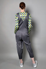Pleats Please Issey Miyake Fluffy Basics Jumpsuit in Dark Grey Vancouver. Shop Online or in Store. 