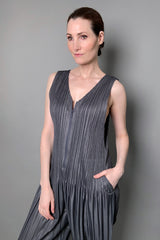Pleats Please Issey Miyake Fluffy Basics Jumpsuit in Dark Grey Vancouver. Shop Online or in Store. 