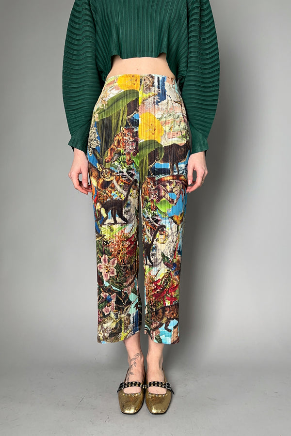 Pleats Please Issey Miyake Aurora Jungle Pants in Multicolour- Ashia Mode- Vancouver, BC