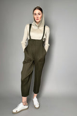 Pleats Please Issey Miyake Monthly Colours September Jumpsuit in Khaki Green- Ashia Mode- Vancouver, BC