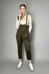 Pleats Please Issey Miyake Monthly Colours September Jumpsuit in Khaki Green- Ashia Mode- Vancouver, BC