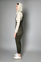 Pleats Please Issey Miyake Monthly Colours September Jumpsuit in Khaki Green- Ashia Mode- Vancouver, BC