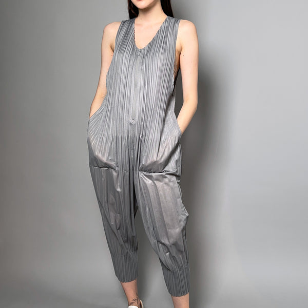 Pleats Please Issey Miyake Fluffy Basics Jumpsuit in Light Pleats Please Issey Miyake Fluffy Basics Jumpsuit in Light