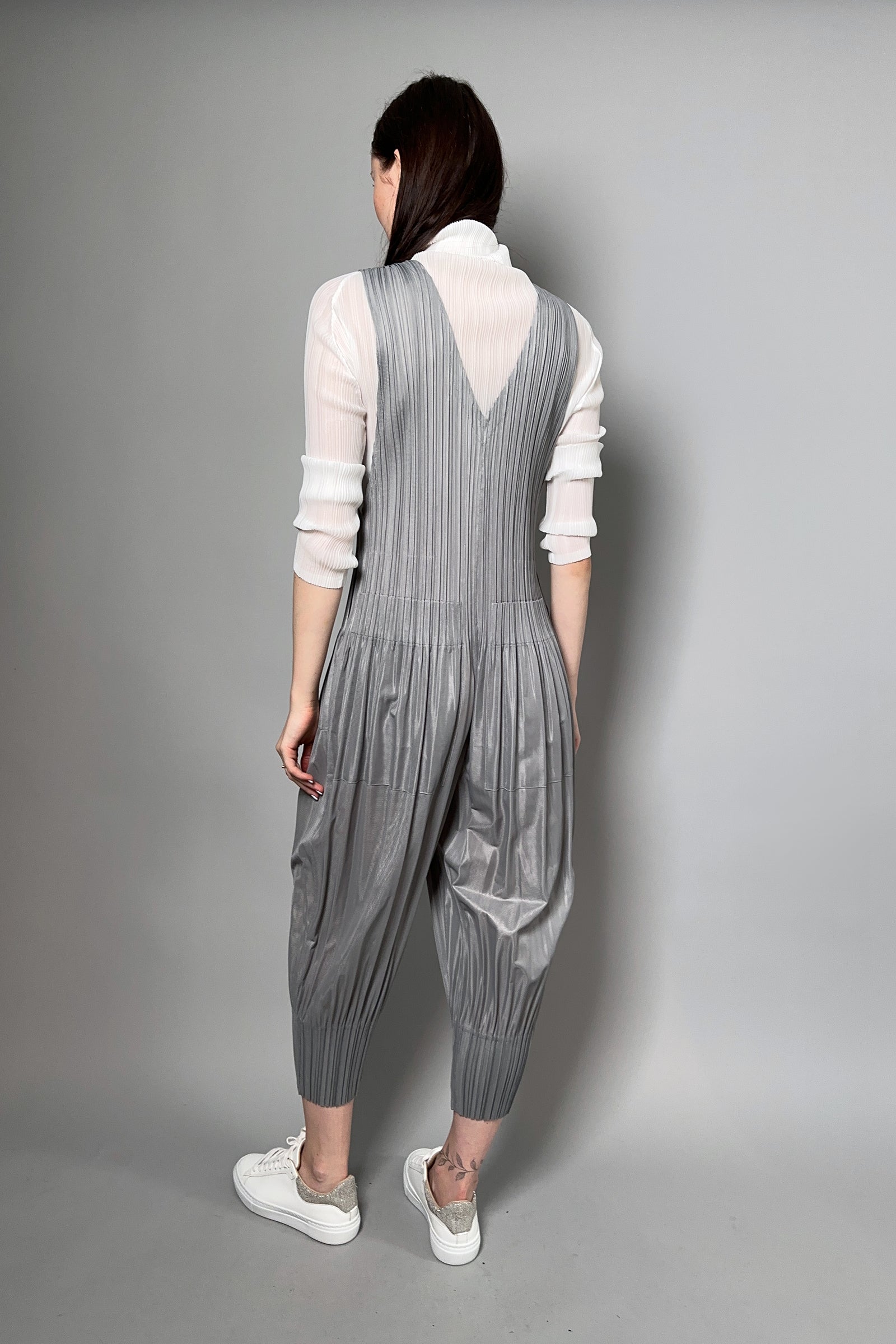 トップス PLEATS PLEASE ISSEY MIYAKE Pleats Please Issey Miyake Fluffy Basics Jumpsuit in Light Grey