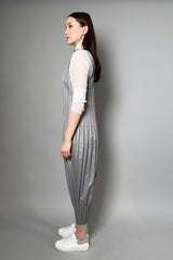 Pleats Please Issey Miyake Fluffy Basics Jumpsuit in Light Grey Vancouver. Shop Online or in Store. 