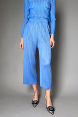 Pleats Please Issey Miyake Monthly Colors: December Pants in Steel Blue- Ashia Mode- Vancouver, BC