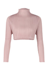 Pleats Please Issey Miyake Monthly Colors : January Cropped Shirt in Dusty Pink