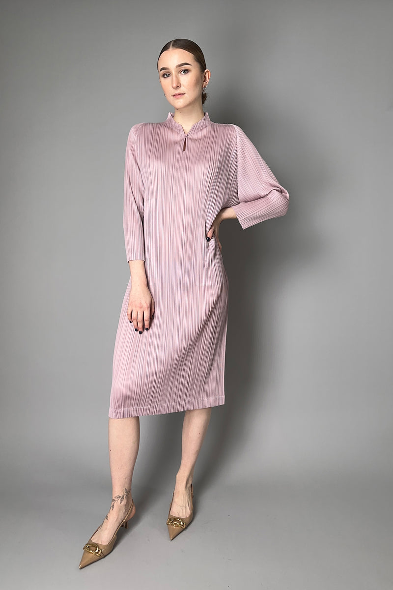 Pleats Please Issey Miyake Monthly Colors : January Dress in Dusty Pink