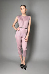 Pleats Please Issey Miyake Monthly Colors : January Sleeveless Jumpsuit in Dusty Pink