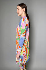 Pleats Please Issey Miyake Frosty Forest Multi Colour Cardigan Vancouver. Shop Online or in Store.