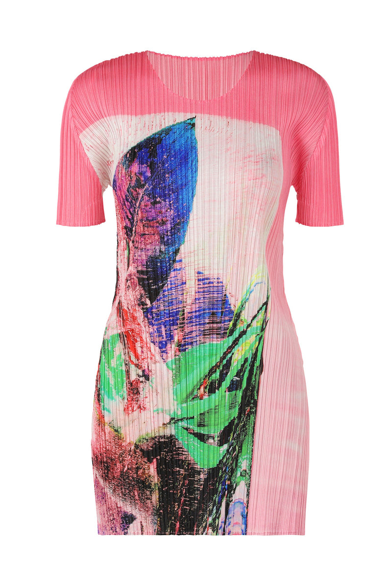 Pleats Please Tropical Winter Tunic in Pink - Ashia Mode – Vancouver, BC