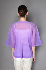 Pleats Please Issey Miyake Tatami April T-Shirt  in Bright Purple