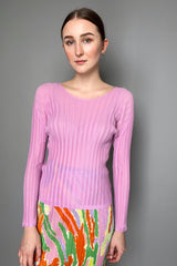 Pleats Please Issey Miyake Rib Pleats October Top in Pink- Ashia Mode- Vancouver, BC