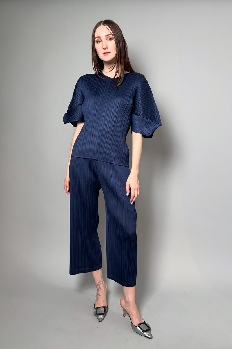 Pleats Please Monthly Colors: August Shirt in Dark Navy