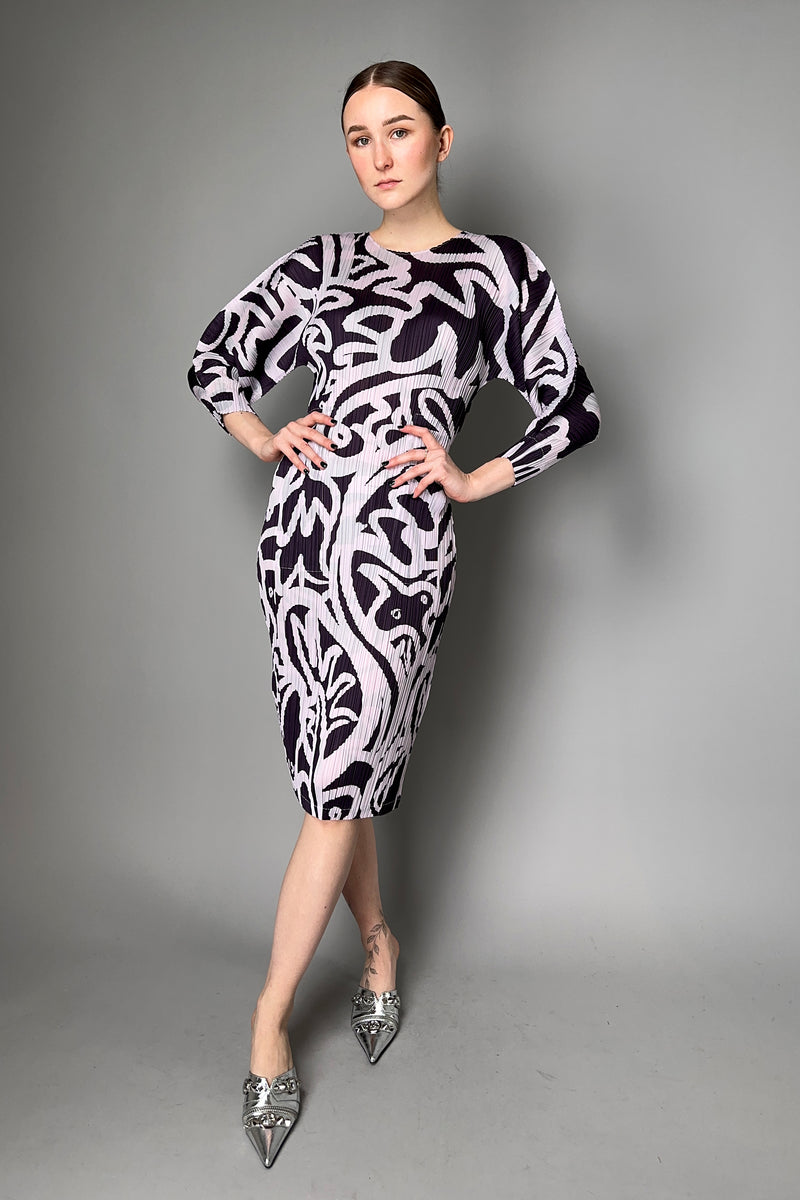 Pleats Please Issey Miyake SEEKER Dress in Light Purple- Ashia Mode- Vancouver, BC