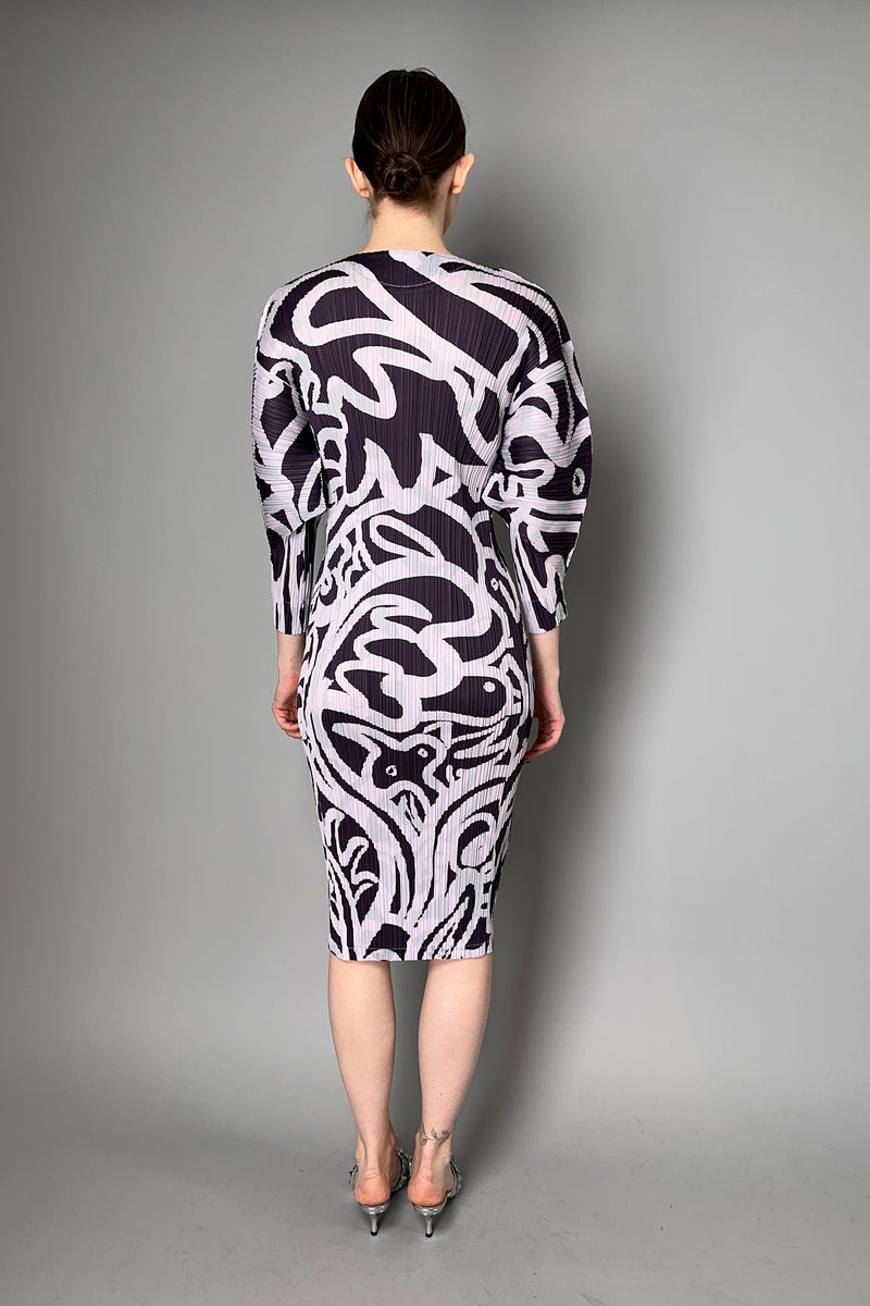 Pleats Please Issey Miyake SEEKER Dress in Light Purple- Ashia Mode- Vancouver, BC