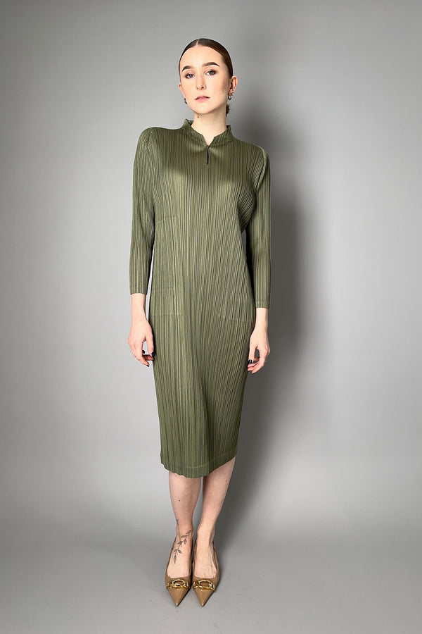 Pleats Please Issey Miyake Monthly Colors: January Dress in Green
