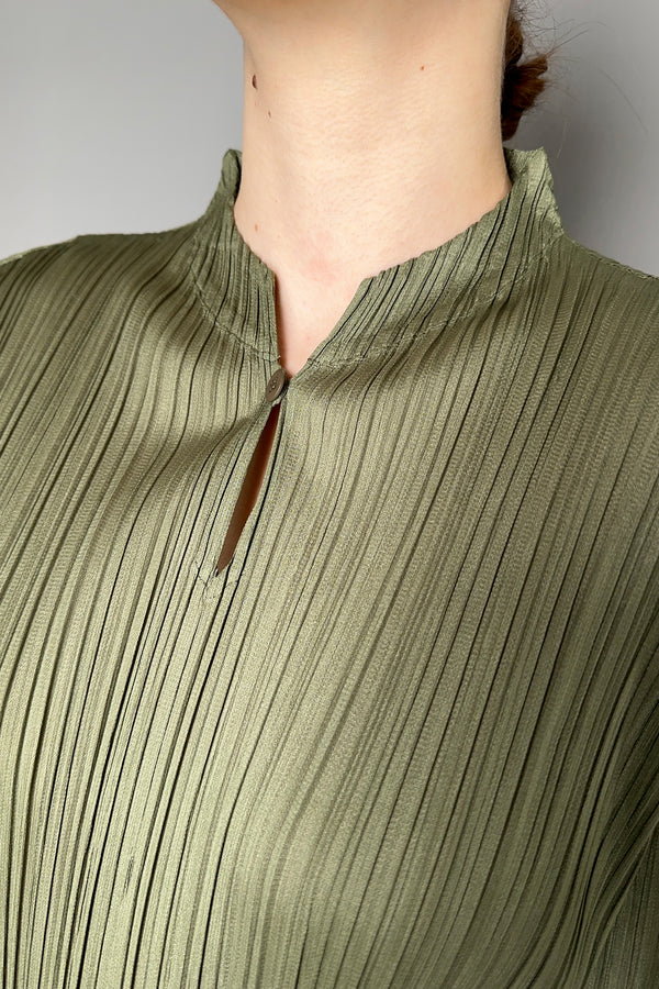 Pleats Please Issey Miyake Monthly Colors: January Dress in Green