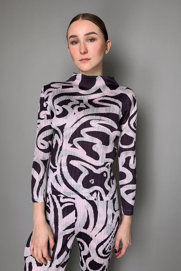Pleats Please Issey Miyake SEEKER Shirt in Light Purple- Ashia Mode- Vancouver, BC