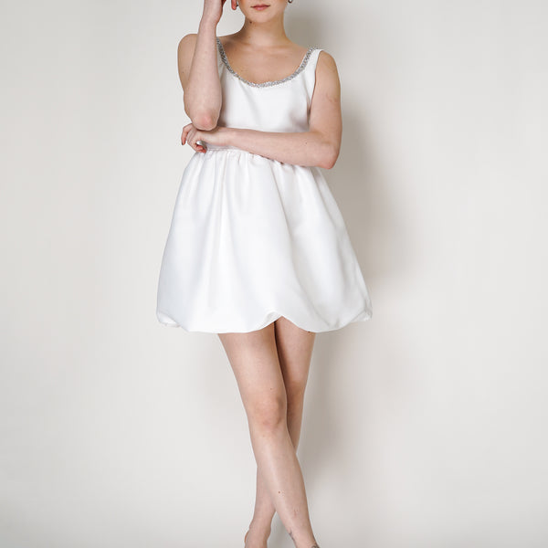 ワンピース SELF PORTRAIT Women Mid Skirts RS25109SAW WHITE White Viscose Rib Knit Midi Dress – self-portrait-US