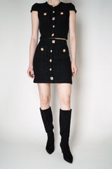Self-Portrait Black Jewel Button Knit Mini Skirt Vancouver. Shop Online or in Store.