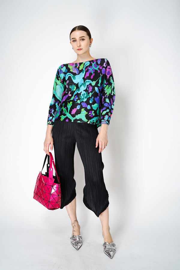 Pleats Please Issey Miyake Thicker Bottoms 2 with Inward Ruched Cuffs in Black Vancouver. Shop Online or in Store. 