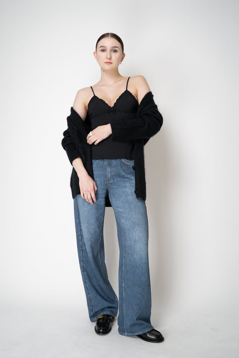 Dorothee Schumacher Technical Jersey Ruffled Coquette Camisole in Black