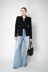 Dorothee Schumacher Virgin Wool Knit Multi-Pocket Jacket in Black Vancouver. Shop Online or in Store.