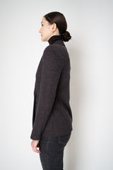 Harris Wharf London Stretch Knit Blazer in Brown and Blue Houndstooth Print
