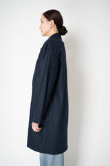 Harris Wharf London Loro Piana Cashmere Flannel Coat in Navy