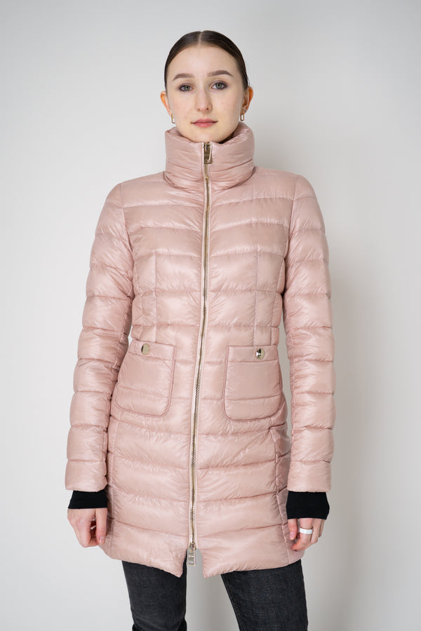 Herno Ultralight Technology Goose Down Padded Coat in Bubblegum Pink