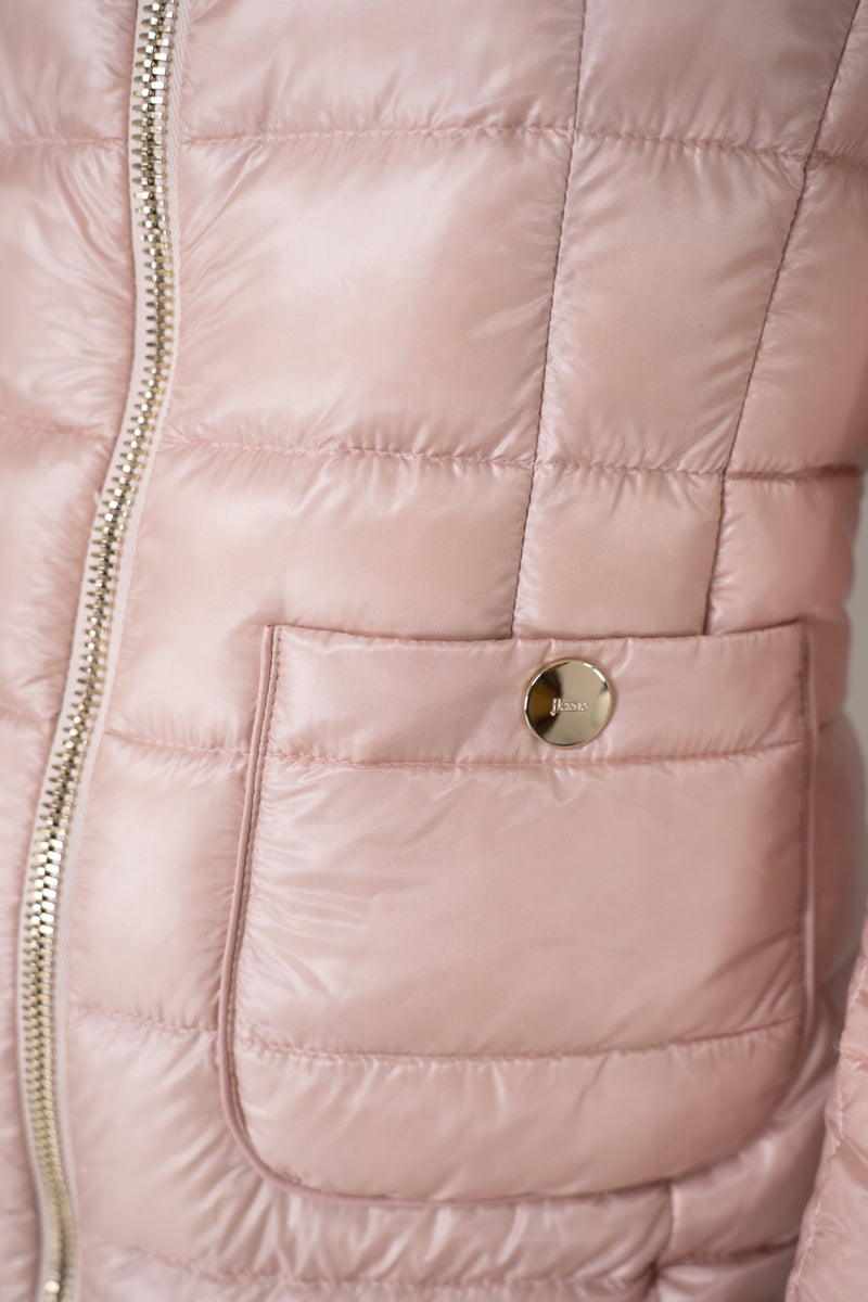 Herno Ultralight Technology Goose Down Padded Coat in Bubblegum Pink
