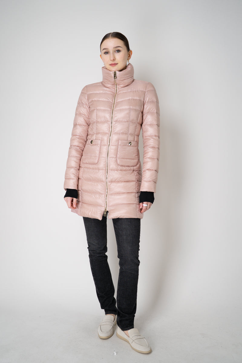 Herno Ultralight Technology Goose Down Padded Coat in Bubblegum Pink