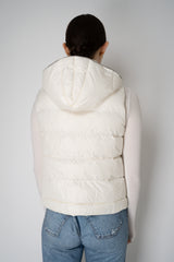 Tonet Goose Down Padded Hooded Vest in White