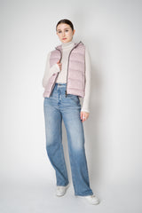 Tonet Goose Down Padded Hooded Vest in Pastel Lilac